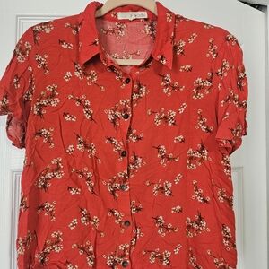 ❤️ Rewind Red Floral Blouse ❤️